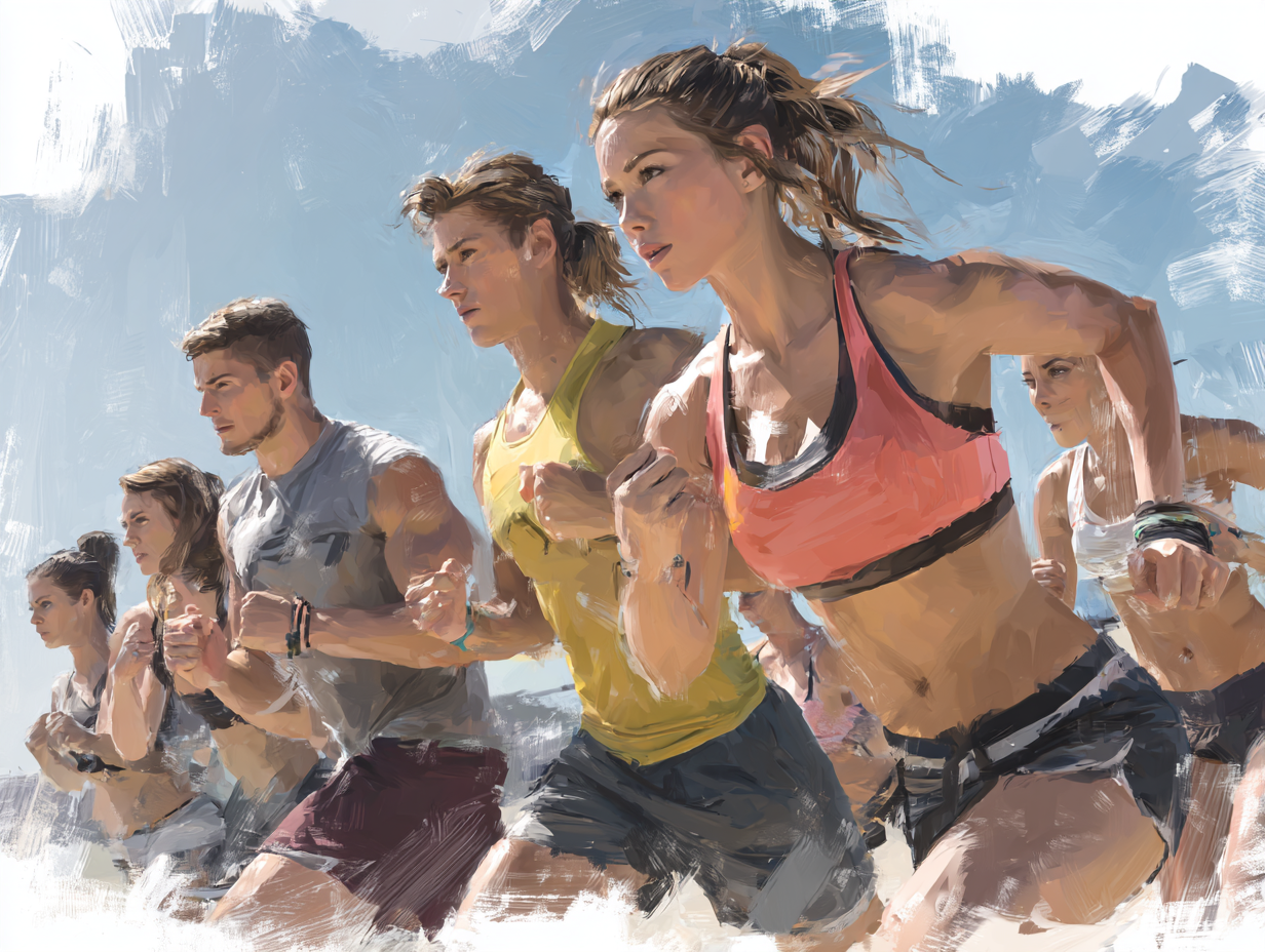 Persoană mature la antrenament în natură